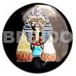 Round 40mm blacktab handpainted