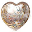 Heart 45mm hammershell handpainted