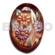 Oval 35mmx25mm transparent brown resin