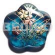 Scallop 40mm transparent blue resin