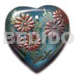 Heart 35mm transparent blue resin