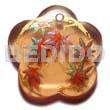 Scallop 35mm transparent orange resin