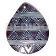 Handpainted and colored teardrop 60mmx48mm