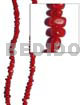 Horn nuggets in red 9mmx6mm