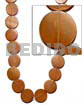 Golden horn amber flat round