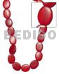 Red horn flat oval 16mmx22mm