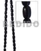 Oval black horn 11mmx6mm