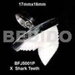 Encasted x shark teeth pendant