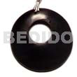 Round black horn hole