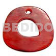 40mm irregular shaped red horn