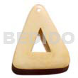 40mm triangle natural white bone