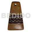 Aztec carving natural horn 45mm