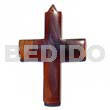 55mmx38mm golden amber horn cross