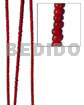 Red horn round beads 4mm