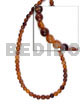 Graduated amber horn beads