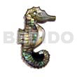 Shell inlaid seahorse