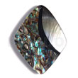 50mmx40mm laminated diamond paua blacklip shell