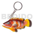 Fish handpainted wood keychain 80mmx40mm