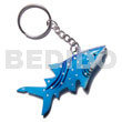 Shark handpainted wood keychain 75mmx35mm