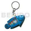 Fish handpainted wood keychain 73mmx35mm