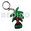 Coco tree handpainted wood keychain