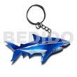 Shark handpainted wood keychain 110mmx50mm