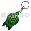 Sea turtle handpainted wood keychain