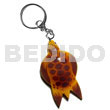 Sea turtle handpainted wood keychain