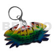 Crab handpainted wood keychain 80mmx30mm