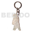 40mm carved mop shell keychain bear