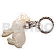 40mm carved mop shell keychain dog