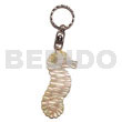 40mm carved mop shell keychain seahorse