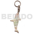 40mm carved mop shell keychain dolphin