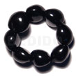 Elastic 9 pcs. black kukui