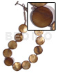 28mm round laminated golden amber