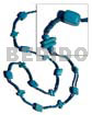 Blue wood beads coco