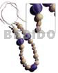20mm lilac wrapped wood beads