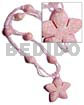 2 layers pink glass beads