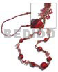 Asstd red glass beads