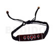 Black macrame black tab shell