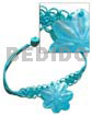 Aqua blue wax cord macrame
