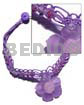 Lilac wax cord macrame choker