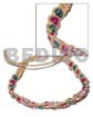 Glass beads cord macrame