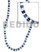 4-5mm coco heishe wht royal blue light