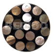 Flat 70mm black round resin