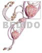 2 layers white pink glass beads