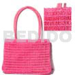 Pink abaca fiber bag