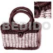 Abaca weave brown bag