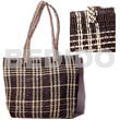 Chocolate brown abaca weave bag