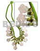 Lime green macrame dangling